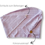 T-Shirt- und Turban-Handtuch Set aus Baumwolle | CANDY COTTON | Flieder