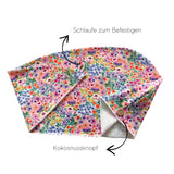 Baumwolle Turban-Handtuch mit Kokosnussknopf | Wild Bloom