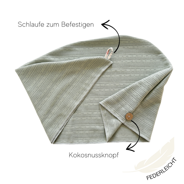 Baumwolle Turban-Handtuch | CANDY COTTON | Altgrün