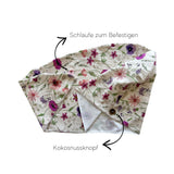 Baumwolle Turban-Handtuch mit Kokosnussknopf | Garden of Flowers