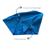 Turban Handtuch aus Baumwolle mit Kokosnussknopf | Pacific 🐳