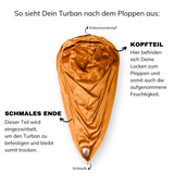 Bio Bambus Turban Handtuch mit Kokosnussknopf | Beige