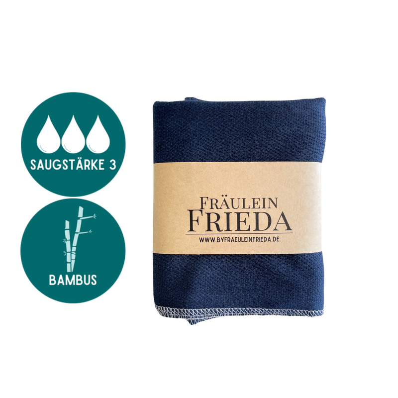 Bio Bambus Turban Handtuch mit Kokosnussknopf | Navy
