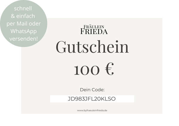 Digitaler Gutschein | Wert 100€