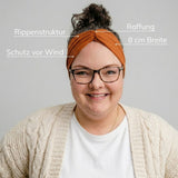 Geripptes Stirnband mit Raffung