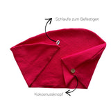 Turban Handtuch aus Baumwolle mit Kokosnussknopf | Flamingo 🦩