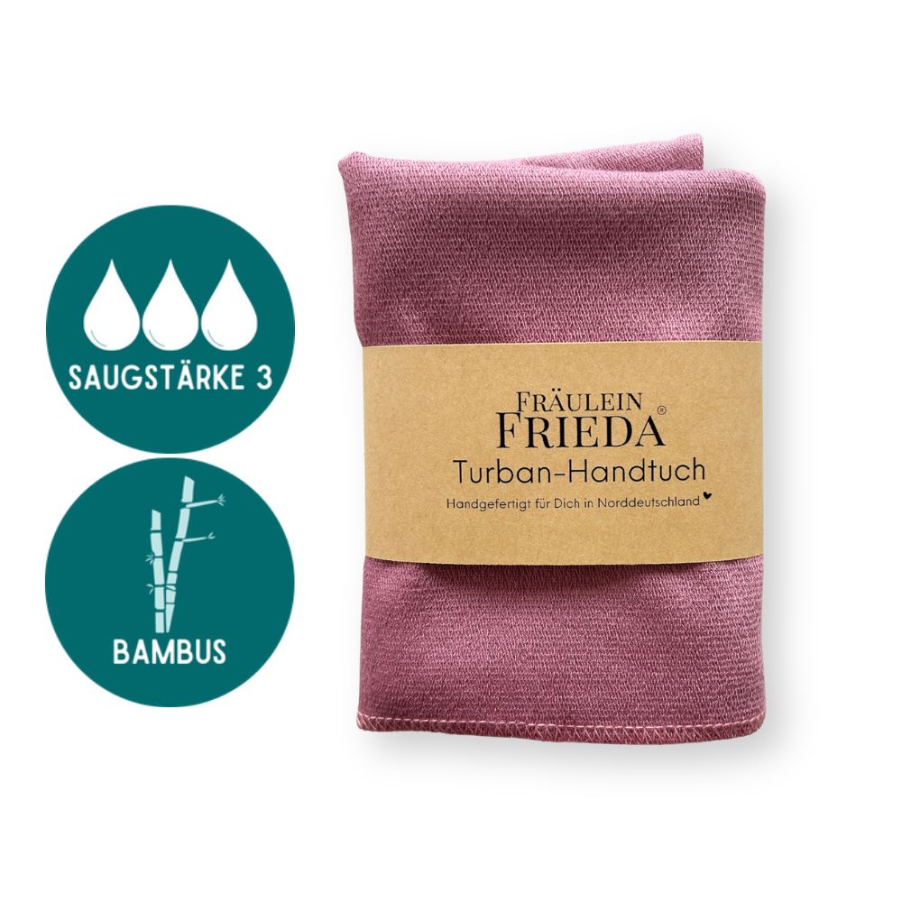 🌱 Bio-Bambus Turban-Handtuch für die Curly Hair Methode – Fräulein Frieda