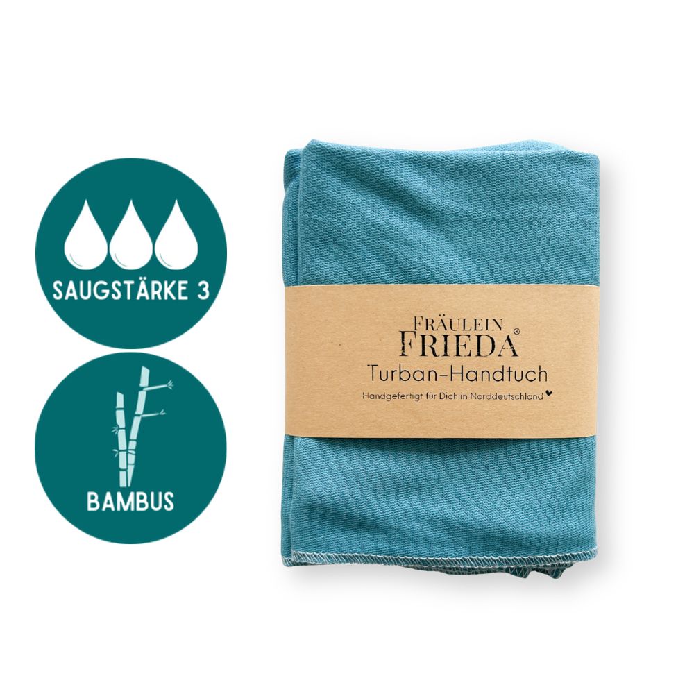 🌱 Bio-Bambus Turban-Handtuch für die Curly Hair Methode – Fräulein Frieda