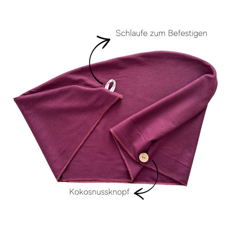 bambus knöpfe 🌱 Bio-Bambus Turban-Handtuch für die Curly Hair Methode – Fräulein Frieda